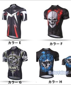 サイクルジャージ 半袖 上着 Ｔシャツ メンズ 前開き バイク 自転車ウエア トップス サイクルウエア サイクリング 春夏秋 サイクル用品