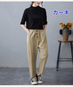 パンツ レディース 春新作 ボトムス ワイドパンツ ロングパンツ チノパンツ 美脚 韓国風 おしゃれ 20代 30代 40代 ハイウエスト ゆったり 50代 楽ちん